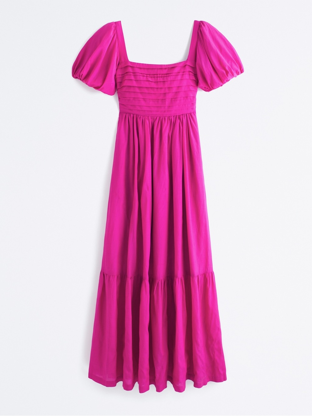 Abercrombie & Fitch Emerson Drama Bow-Back Pink Maxi Dress Tiered - XXL TALL
